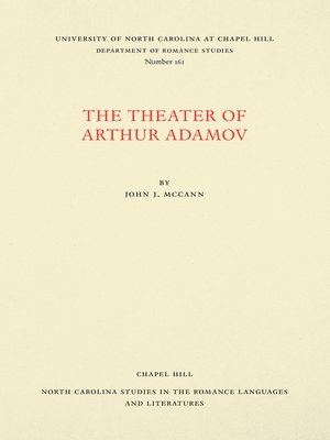 cover image of The Theater of Arthur Adamov